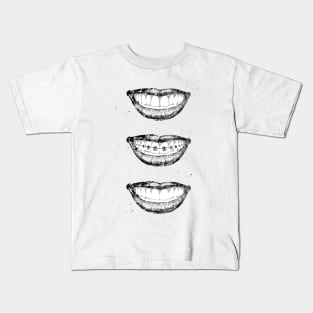 Before, with and after braces Kids T-Shirt